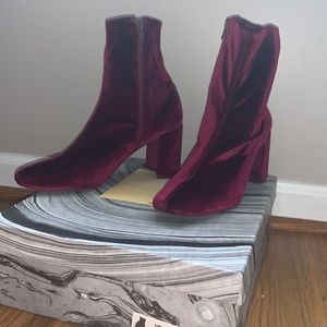 Velvet Ankle Booties